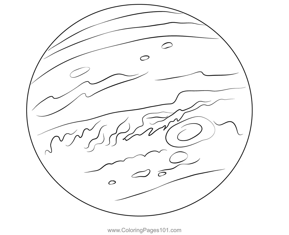 Jupiter coloring page for kids