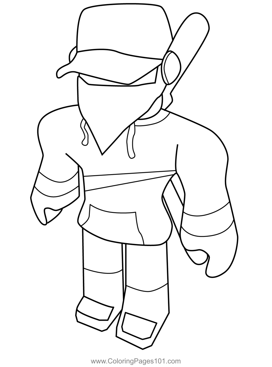 roblox cap coloring page for kids free roblox printable coloring pages online for kids coloringpages101 com coloring pages for kids