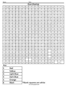 9md garchomp division pokemon math worksheets coloring squared
