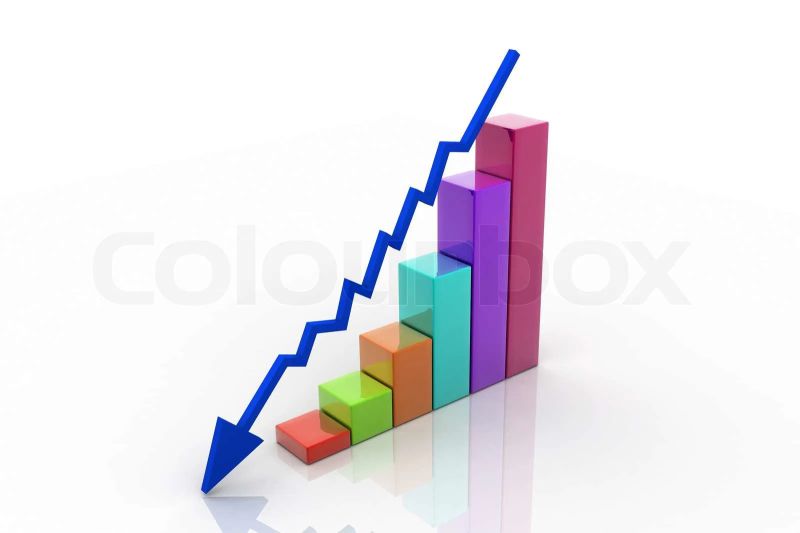 Graph With A Downward Trend Shows A Decrease In Profits Money Downward - Premium Geometric Background Gallery - 8K