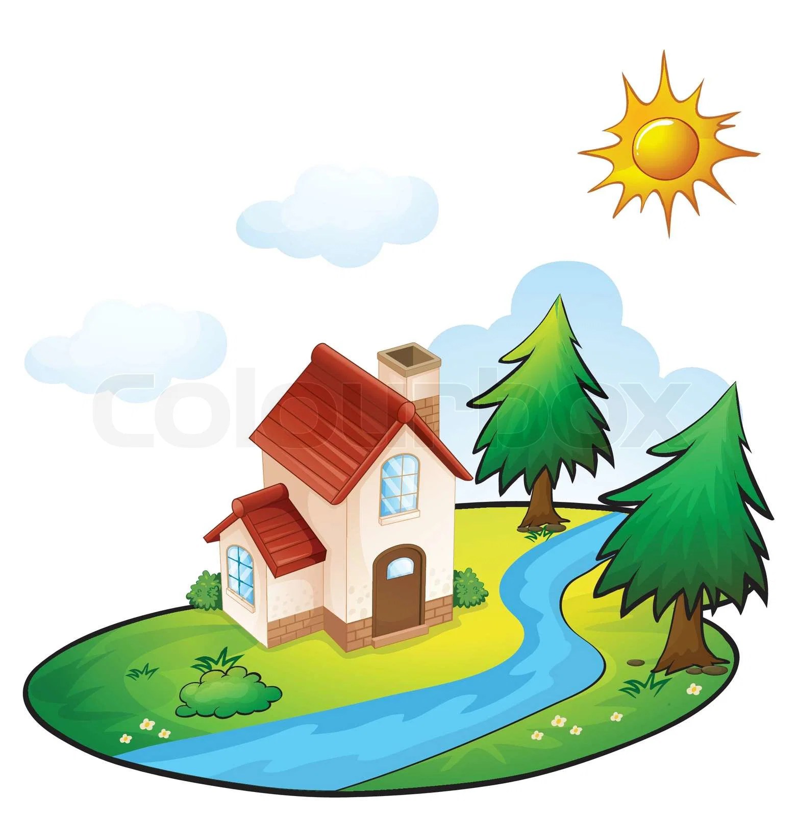 Tipps für ihr passendes vordach lesen sie hier! Clipart, wohnung, zuhause | Vektorgrafik | Colourbox