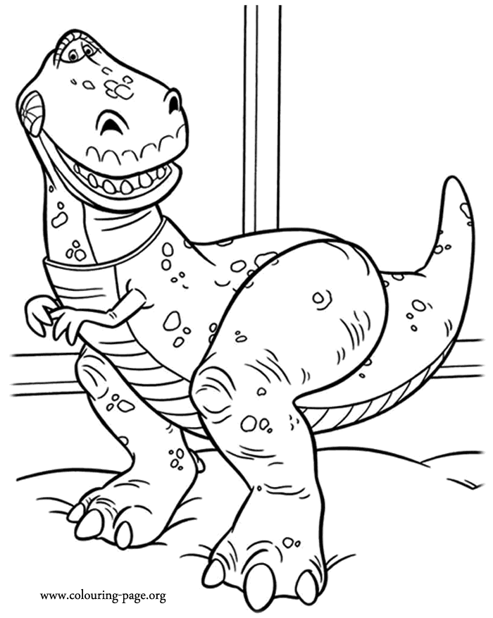 toy story rex coloring page