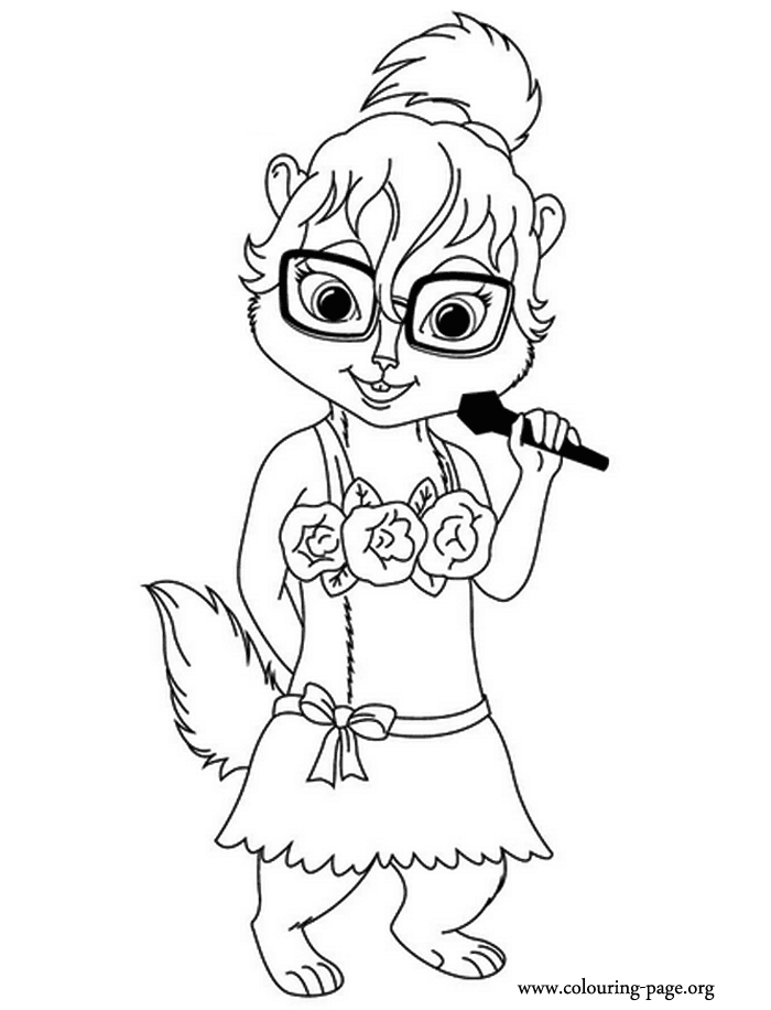 As such, the likeable monster protagonist supports children’s understanding and naming of colours, as well as their journey of emotional awareness. Alvin and the Chipmunks - Singer Jeanette coloring page