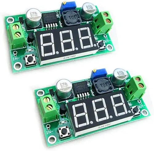 LM2596 Adjustable DC-DC Step Down Buck Power Convert Module 4.0-40V Input to 1.25-37V Output with LED voltmeter