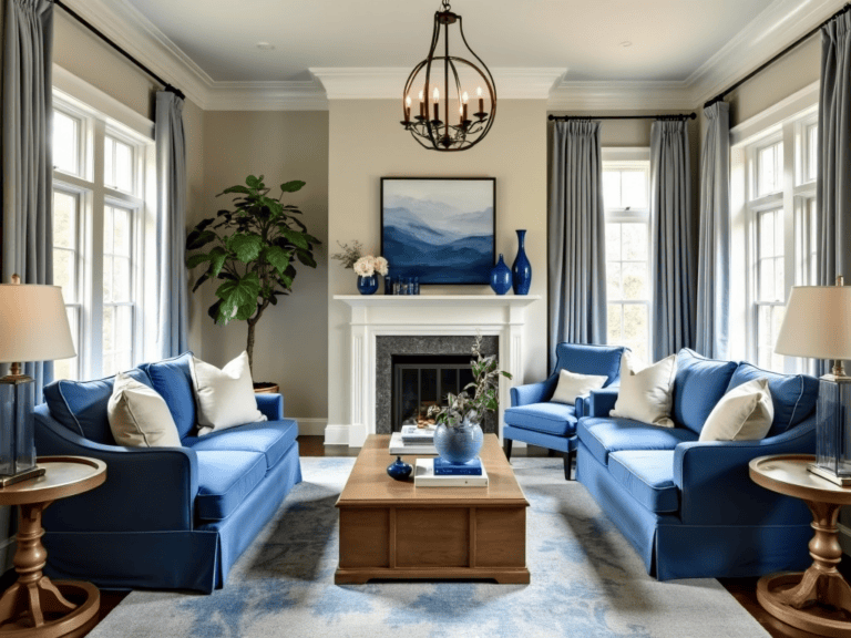 25 Stunning Blue And Cream Living Room Ideas To Transform Your Space Image 9 768x576 