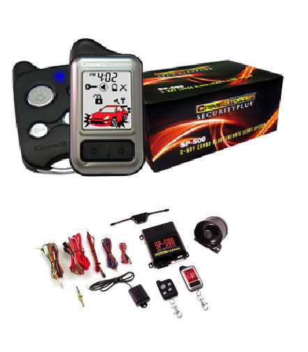 There are two types of alarms available for a car. Crime Stoppers Sp500 2 Way Car Alarm With Remote Car Starter At Commando Car Alarms Com