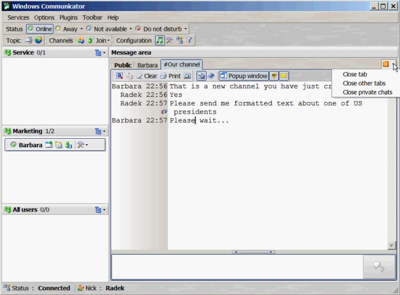 Windows Communicator Screenshots - Gorgeous Geometric Image - High Resolution