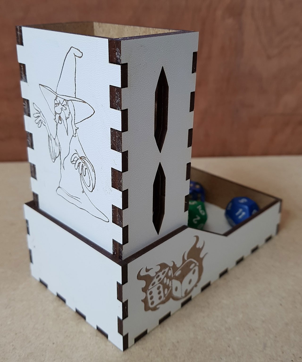 mdf dice tower kit form assembly required compfranon
