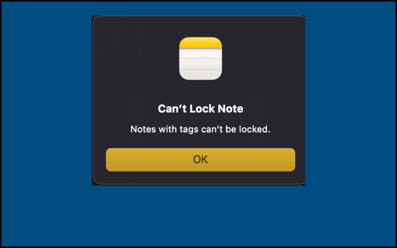 MacNotesCannotLockNoteError