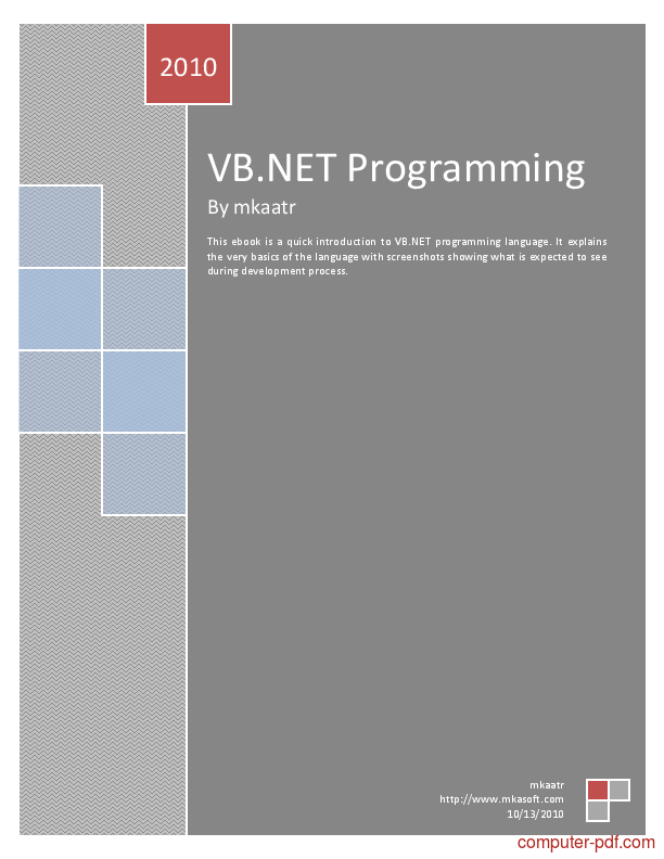 In this tutorial you begin the directions application. Pdf Vb Net Programming Free Tutorial For Beginners