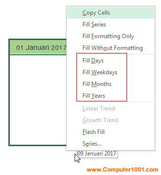 Berikut 10 rumus excel yang paling populer dan banyak dipakai. Membuat Daftar Urut Tanggal Bulan Dan Tahun Otomatis Di Excel Computer 1001