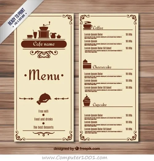 Apakah anda mencari gambar desain desain menu templat psd atau file vektor? Download 30 Template Menu Restoran Computer 1001