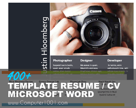 Download free cv resume 2018, 2019 samples file doc / docx format or use builder, creator, maker. Download 400 Template Resume Cv Microsoft Word Computer 1001