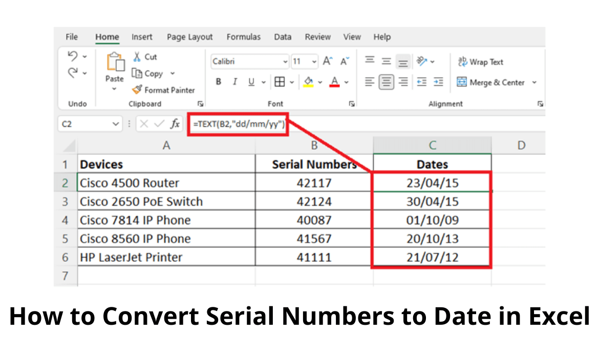 How to Convert Serial Numbers to Date in Excel!