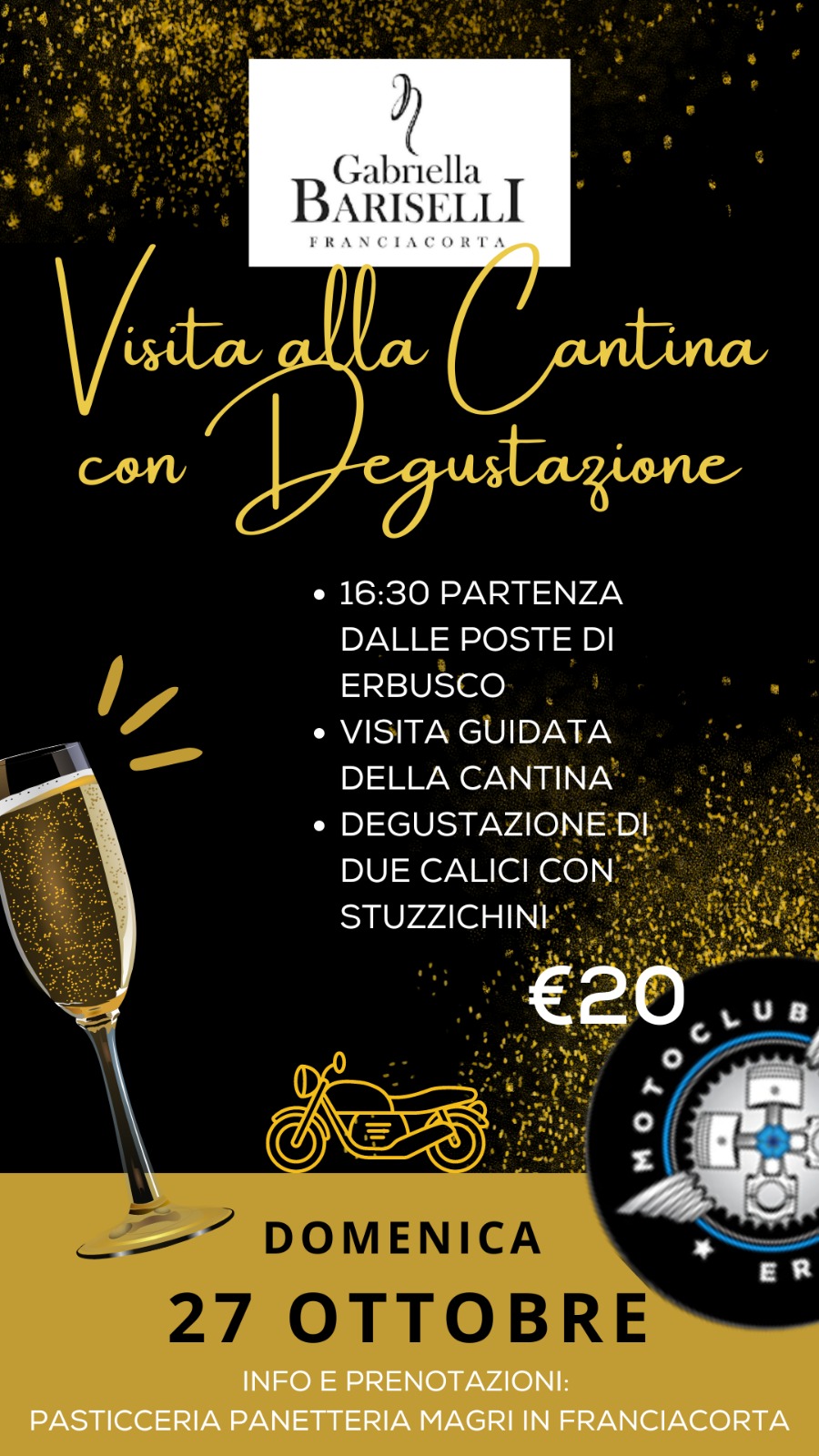 Immagine Evento VISITA ALLA CANTINA CON DEGUSTAZIONE – MOTOCLUB ERBUSCO