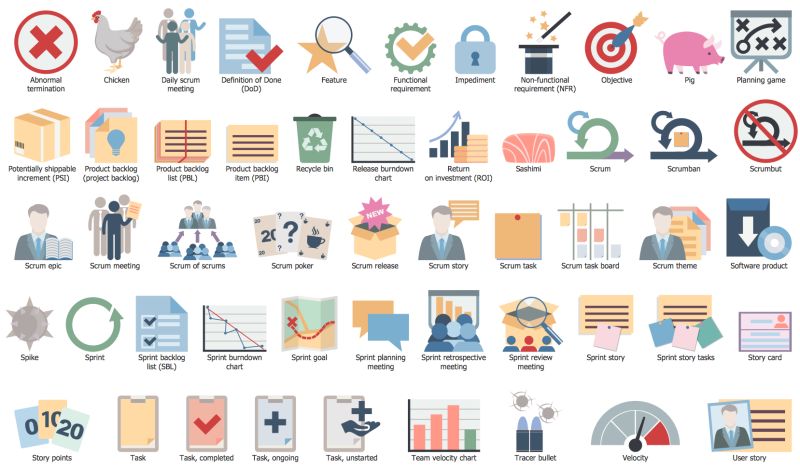 Agile Methodology Scrum Workflow Scrum Process Work Items And - Beautiful Gradient Illustration - Ultra HD