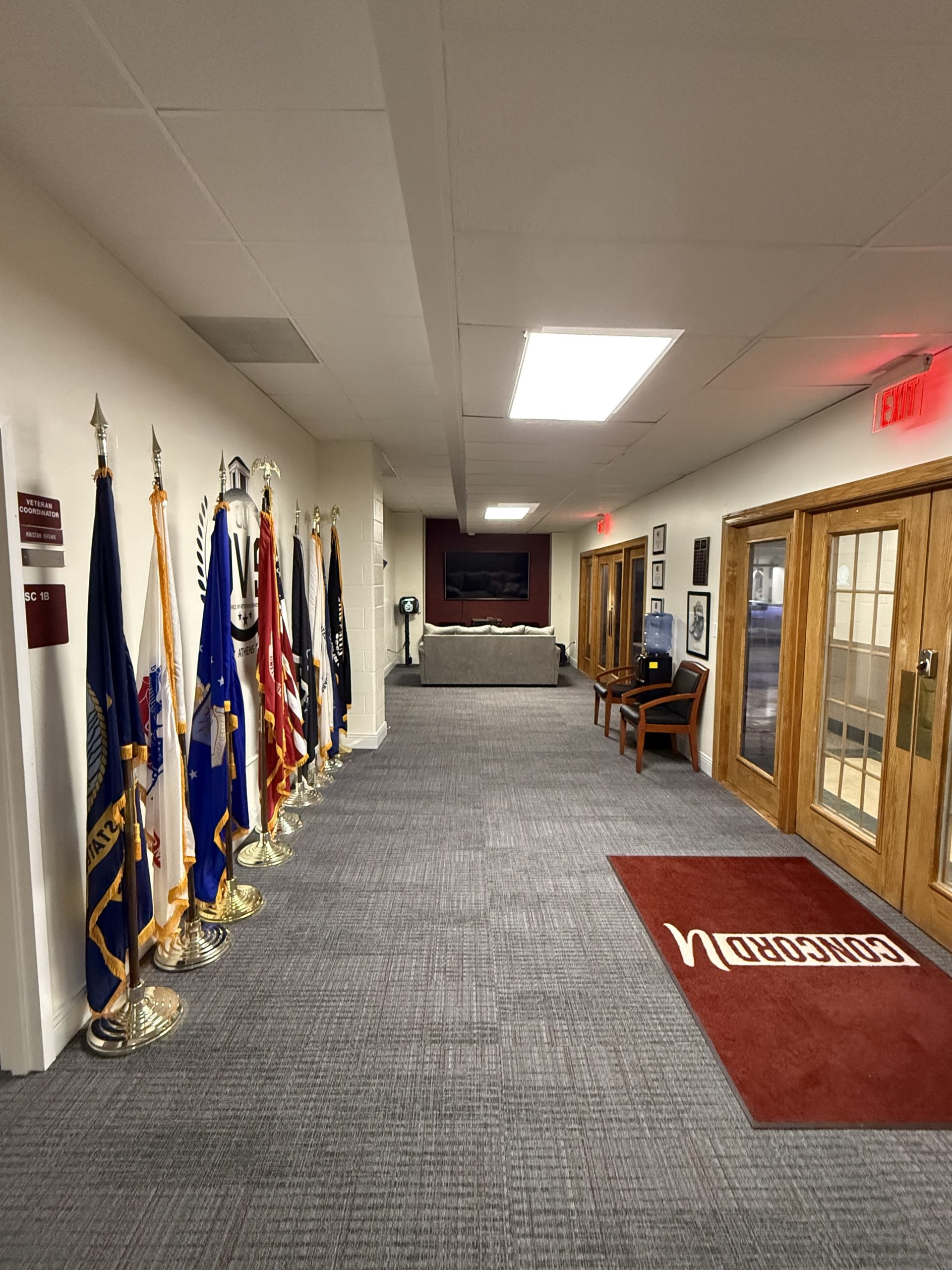 The inside of the Office of Veteran Services