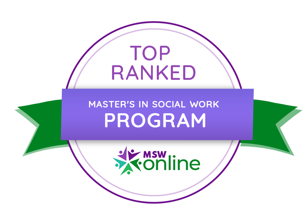 Top ranked MSW program badge