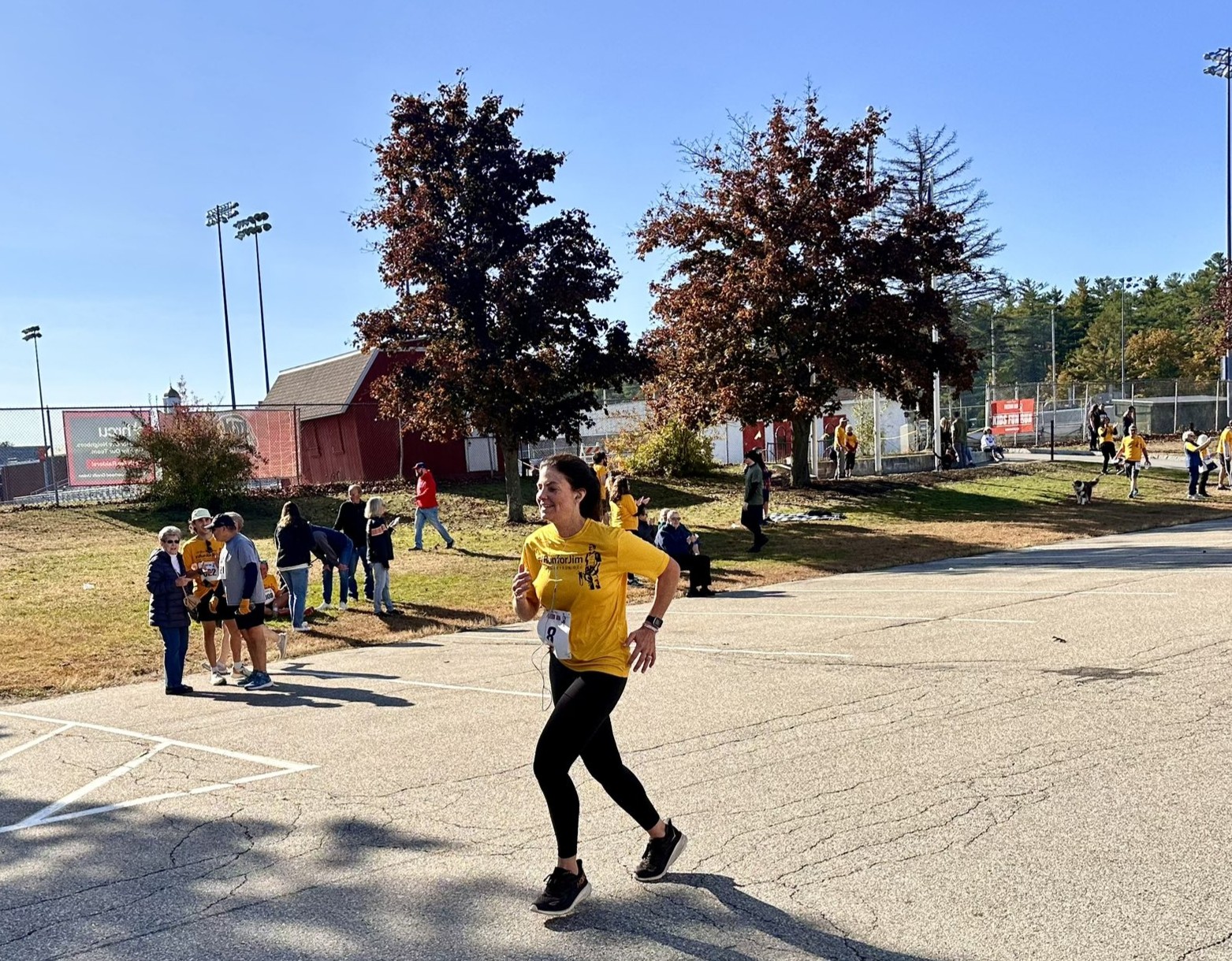 Gov. Kelly Ayotte runs the James Foley Freedom 5K in Rochester.