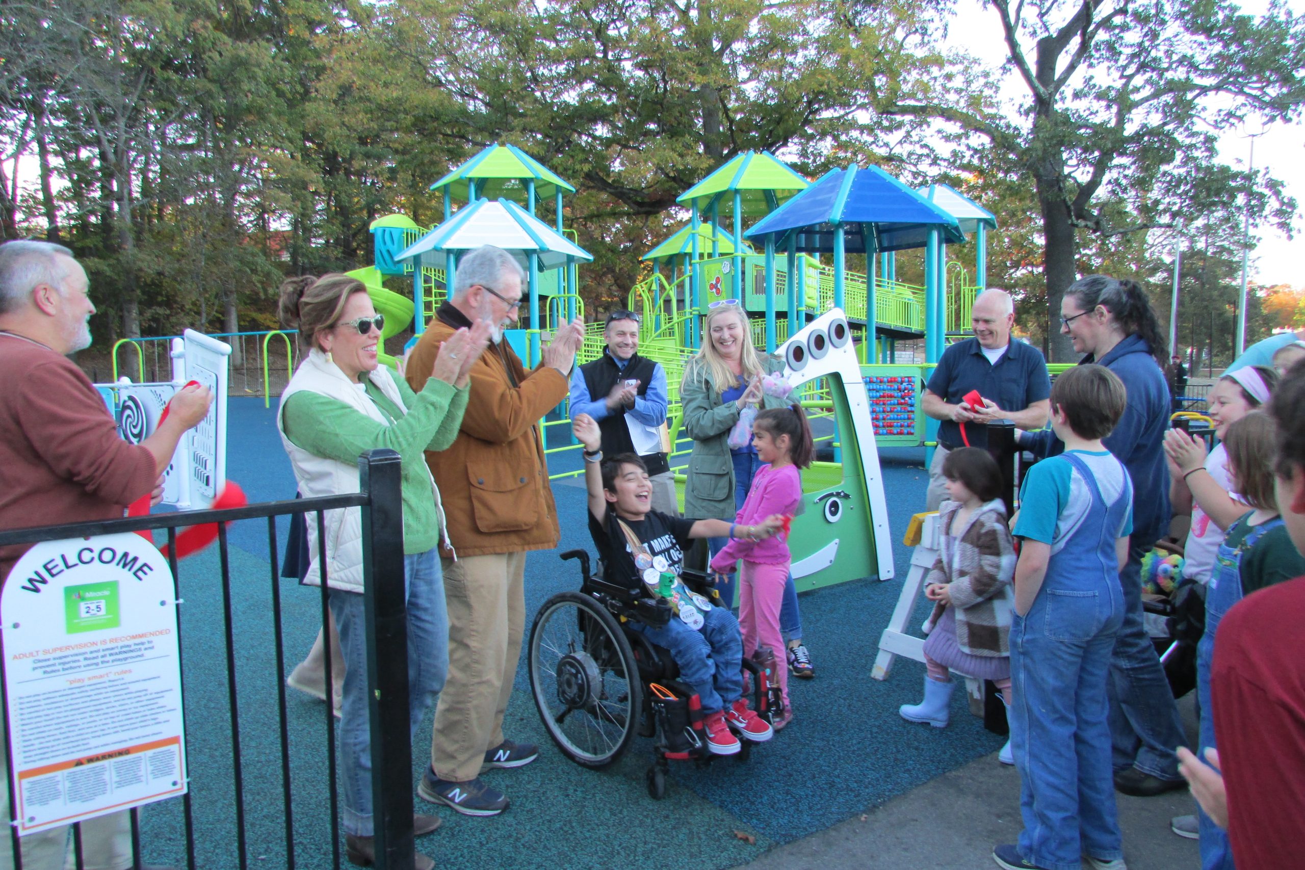 Full of joy': New inclusive Monkey Around playground opens at
