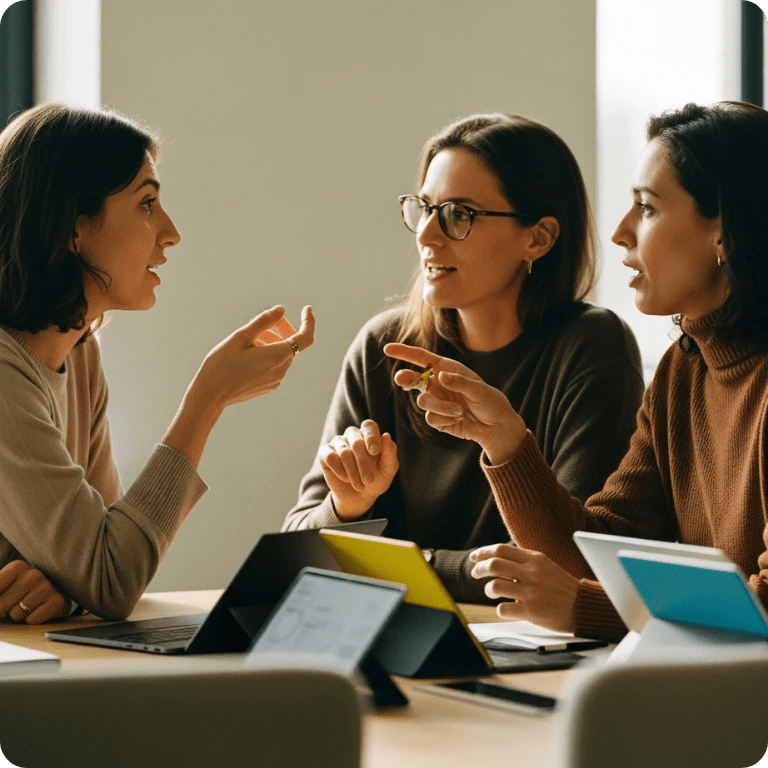 Group of people discussing ideas