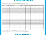 Training Plan Matrix Examples