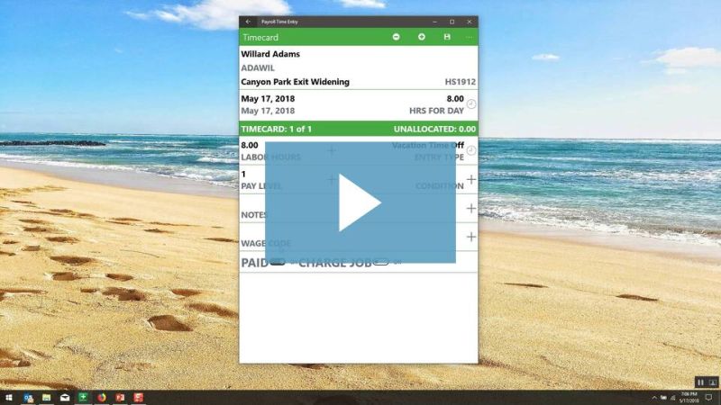 Employee Payroll Time Entry - Premium Gradient Background Gallery - HD