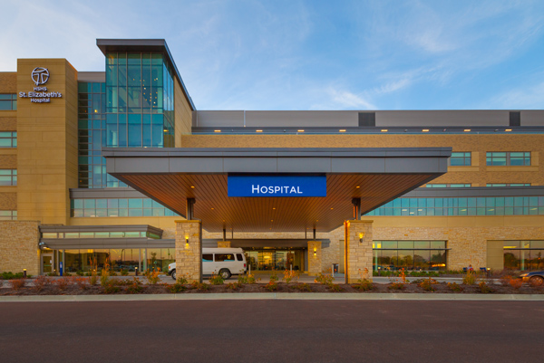 Metal Ceiling Panels In Wood Look Finish Provide Warm Welcome To Illinois Hospital Construction Specifier