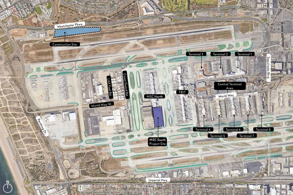 LAX S Concourse Project To Incorporate Brise Soleil For Energy LAWA LAX Aerial Site Plan Web 