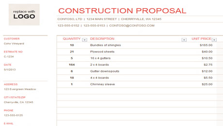 Download Building Construction Quotation Template For Free
