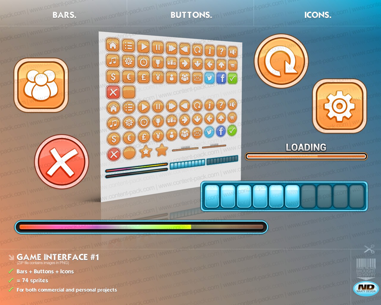 By using simple art you focus on making the gameplay great. Game Interface Volume 1