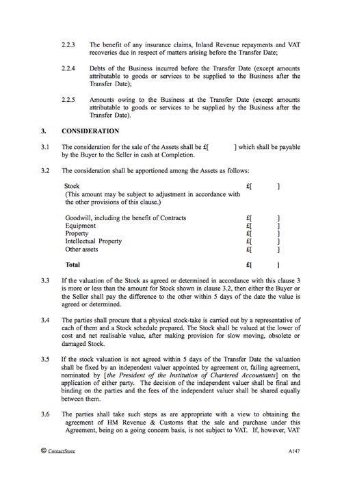 Business Asset Purchase Agreement Asset Purchase And Sale Template Contractstore