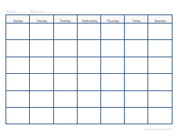 printable blank monthly calendars
