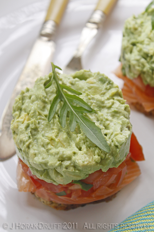 Smoked Salmon Avocado Stack © J Horak-Druiff 2013