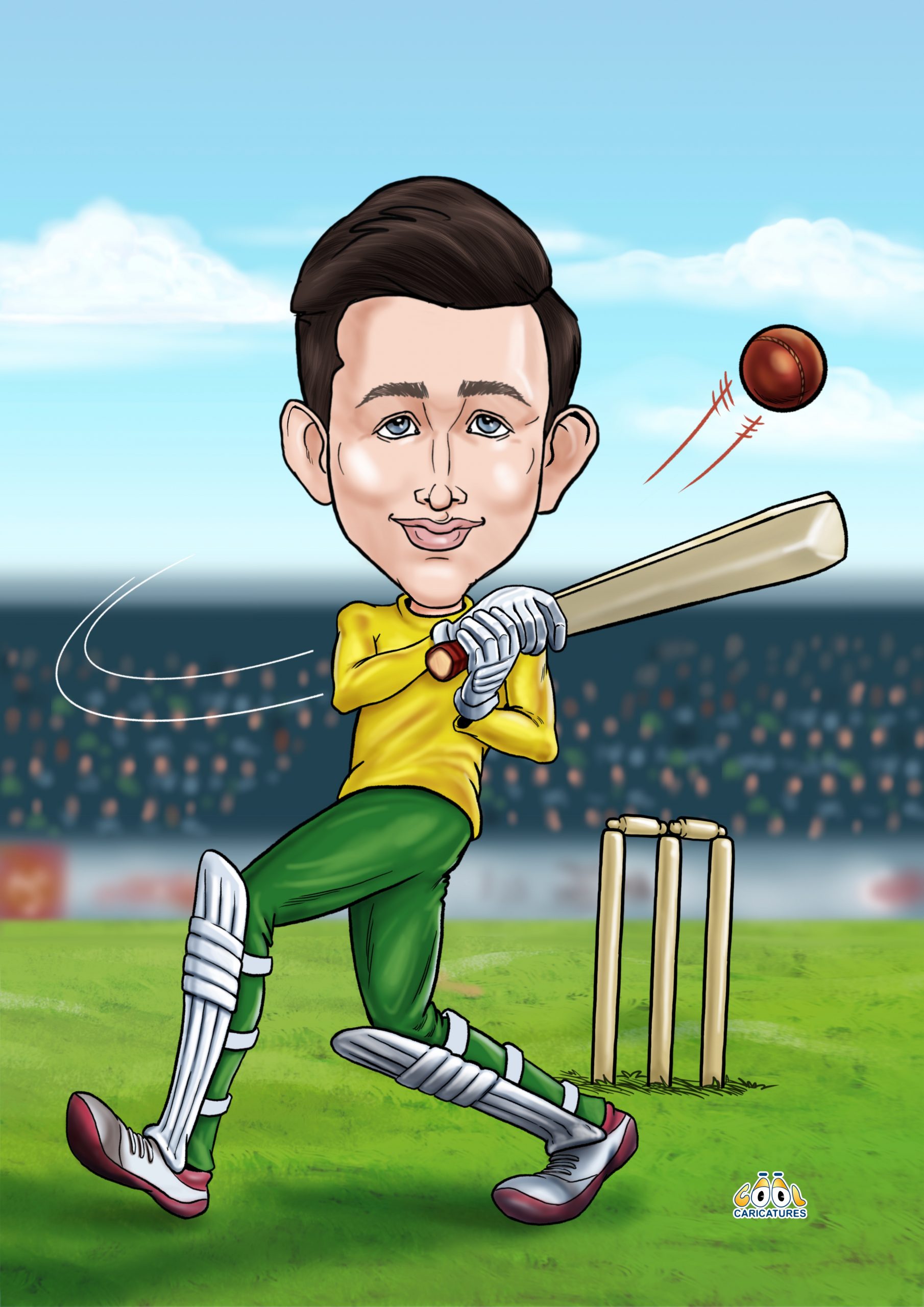 If you're feeling uninspired and creatively blocked, you can get back into drawing by doing these brief daily exercises. Cricket Caricature Portrait As Birthday Gift Cool Caricatures
