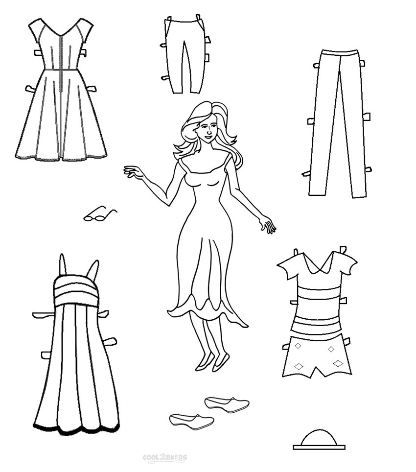 free printable paper doll templates