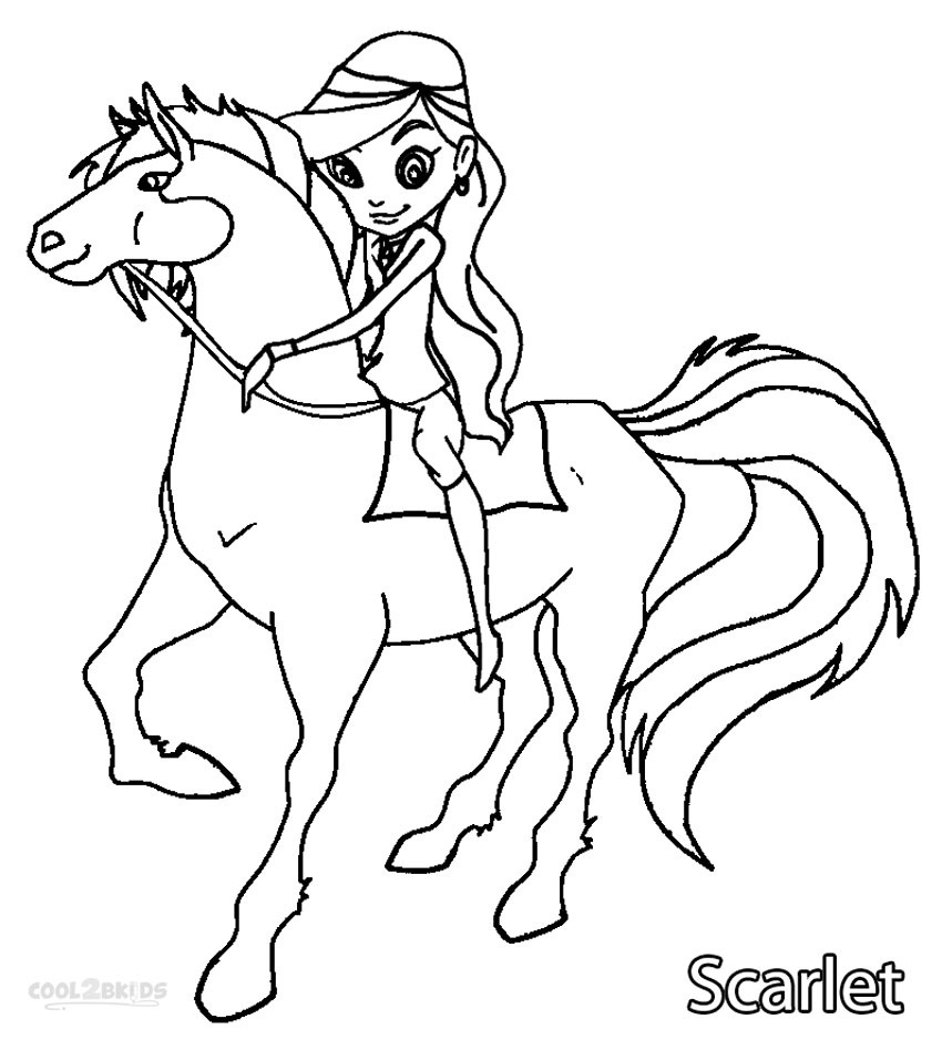 printable horseland coloring pages for kids