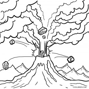 printable volcano coloring pages for kids cool2bkids