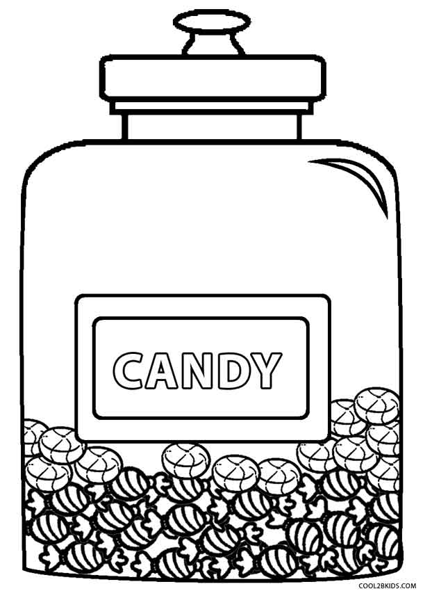 Printable candy coloring pages for kids