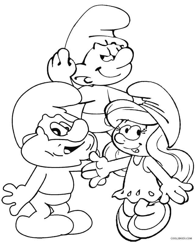 Printable smurf coloring pages for kids