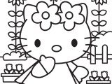 Hello Kitty Spring Coloring Pages Free Printable