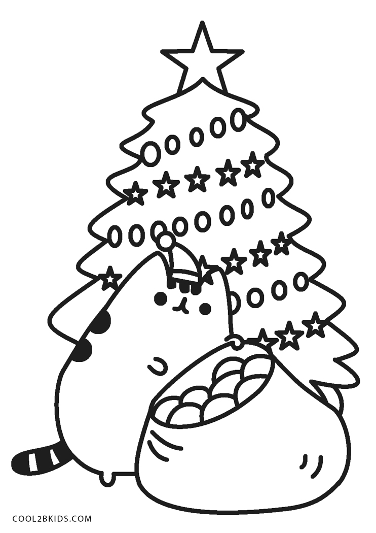 free printable pusheen coloring pages for kids