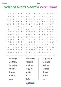 printable science word search cool2bkids