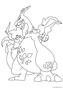 free printable charizard coloring pages for kids