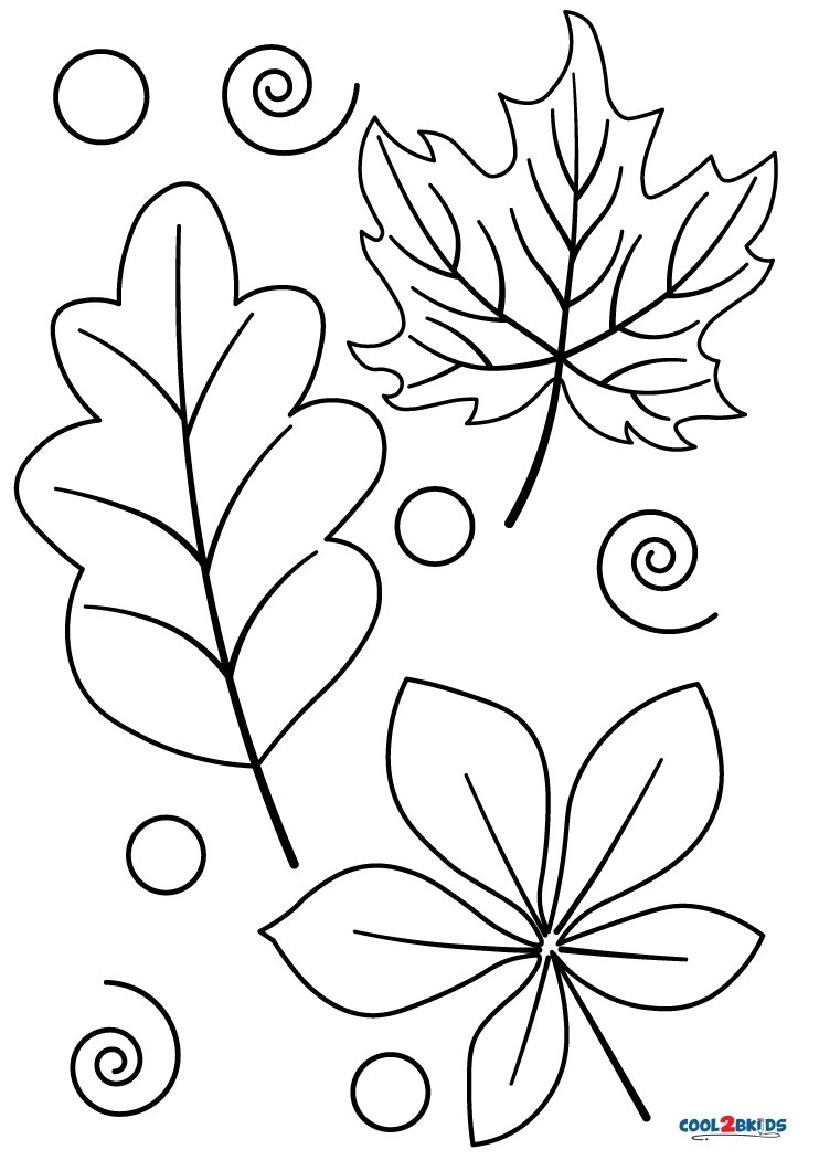 Free printable fall leaves coloring pages for kids