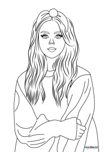 Free printable pretty girl coloring pages for kids