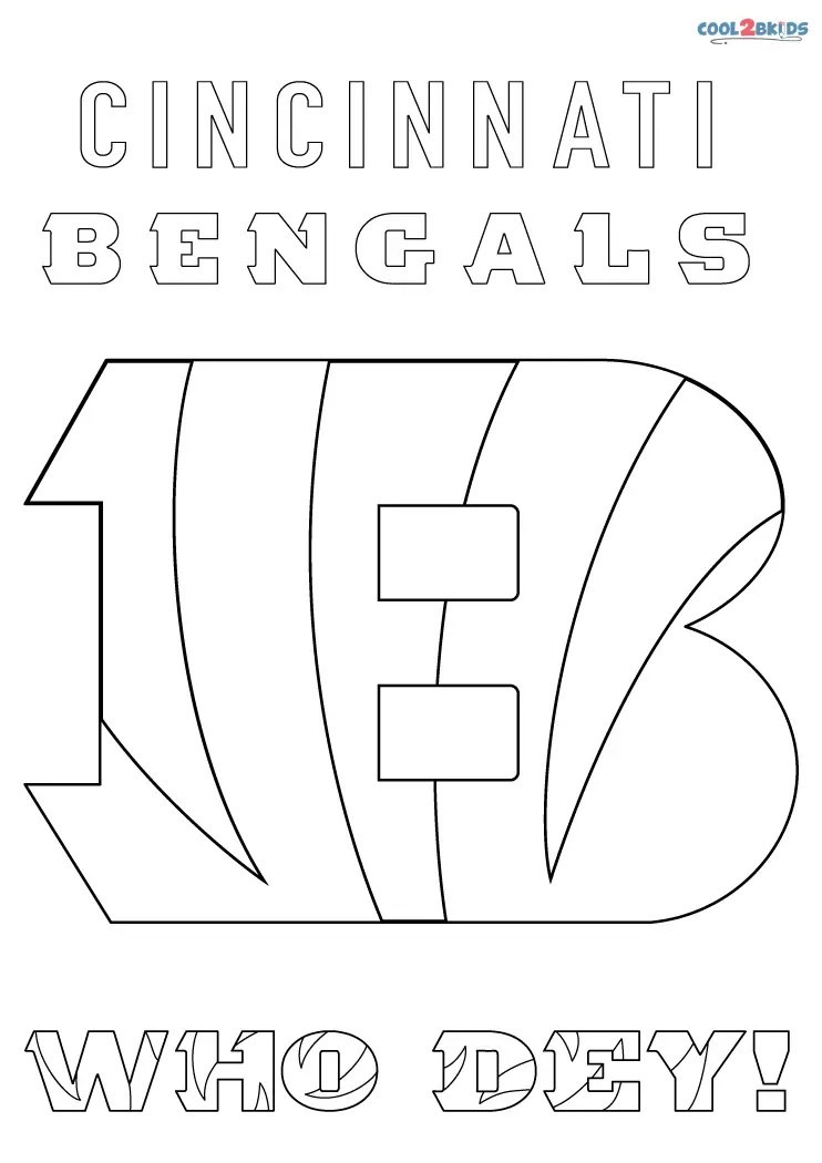 Free printable cincinnati bengals coloring pages for kids