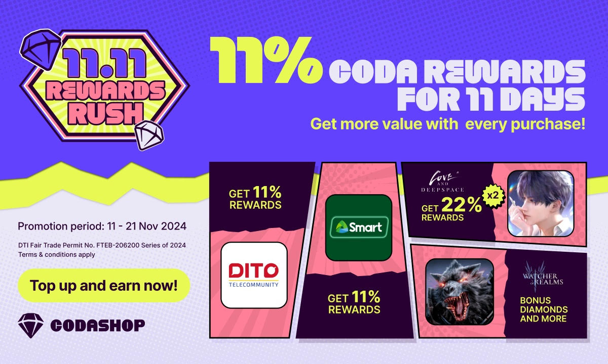 Codashop 11.11 Rewards Rush