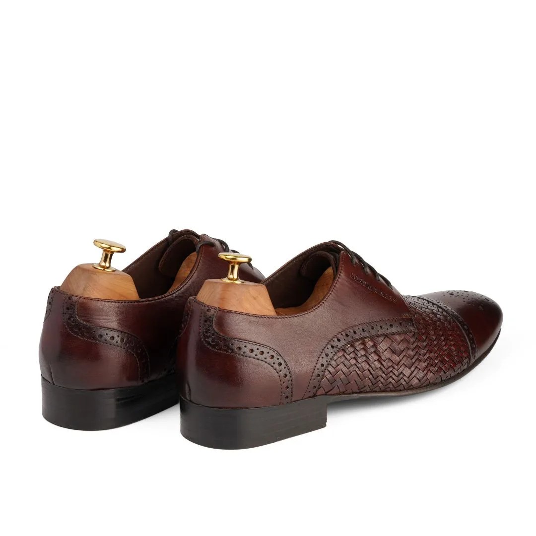 Mont premium brown leather derby shoes