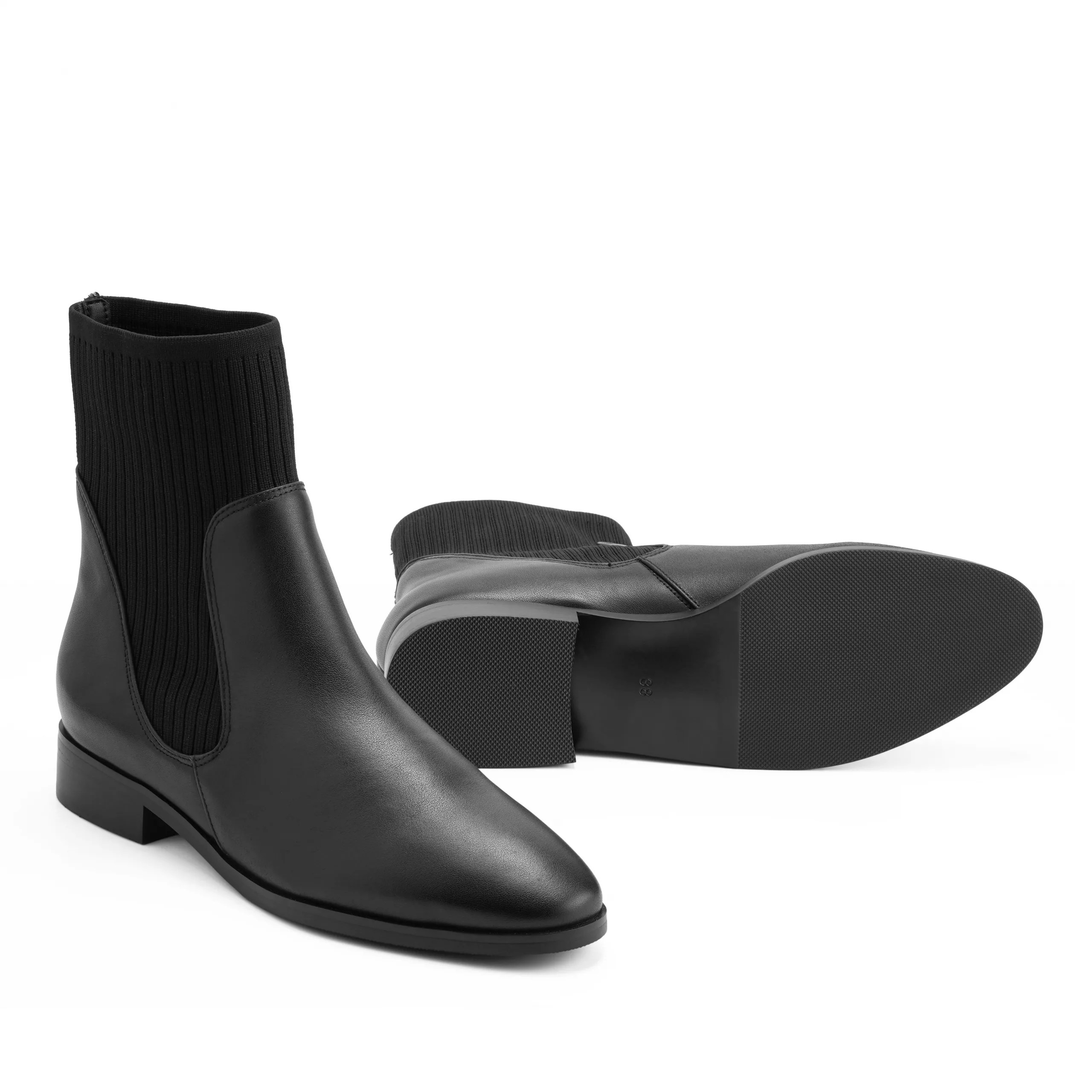 lane Black leather Chelsea boots